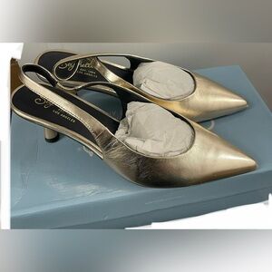 Seychelles Metallic Gold Pointed Heels